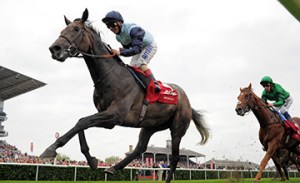 KINGSTON HILL with A Atzeni wins St Leger Stakes at Doncaster 13-9-14.